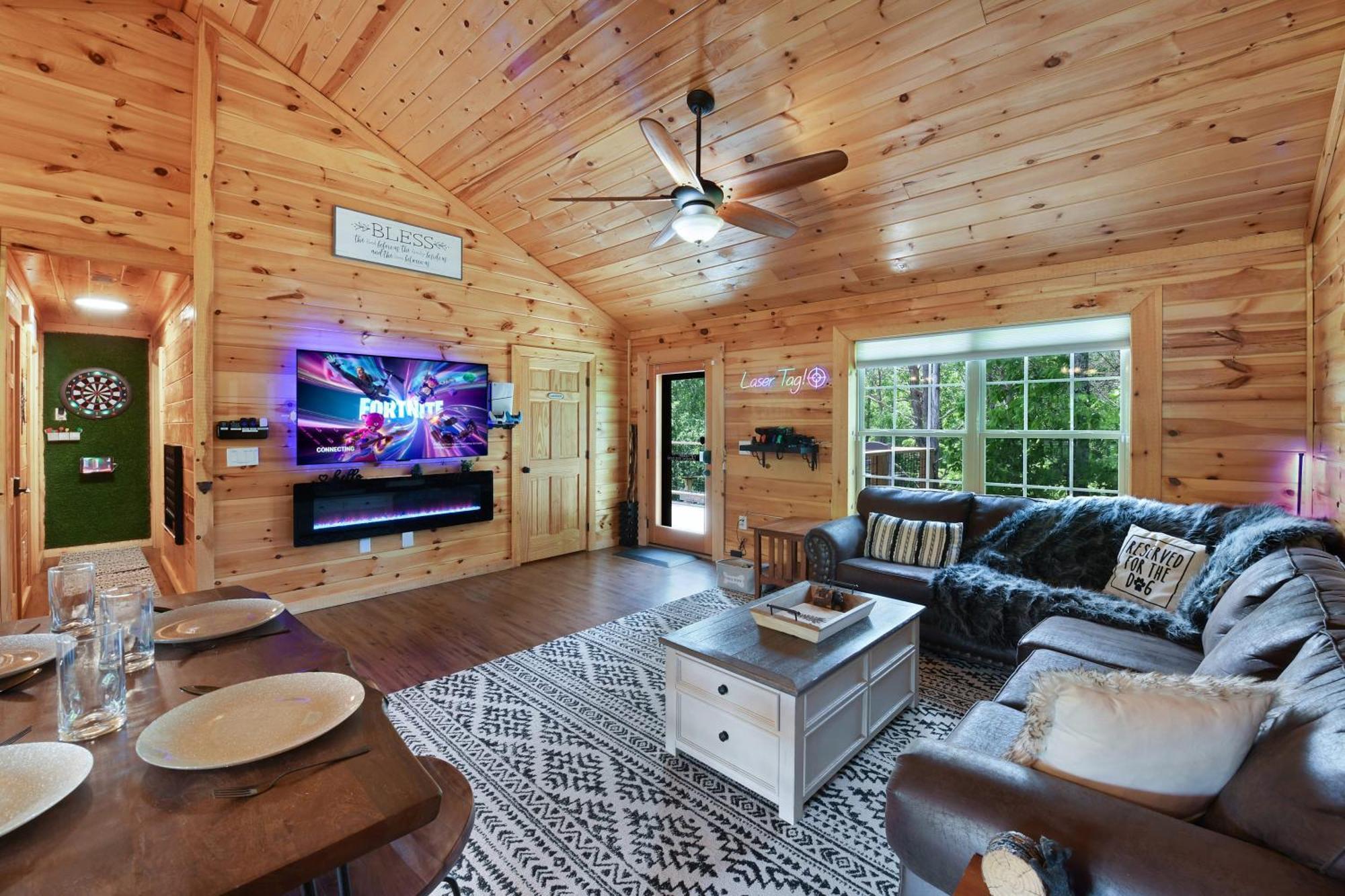 Enchanted Forest Cabin And Teepee! Lights & Laser Show! Private Hot Tub! Unique Stay! Sevierville Exteriér fotografie